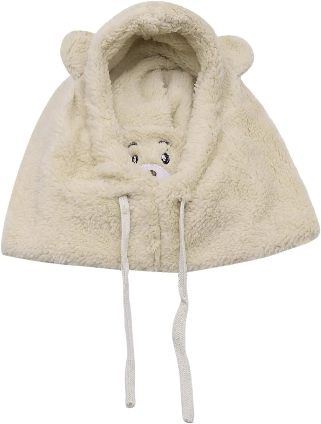 ANKOMINA Winter Cute Bear Ear Warm Hat Women Plush Earflap Beanie Hat Kids Girls Windproof Skull Cap
