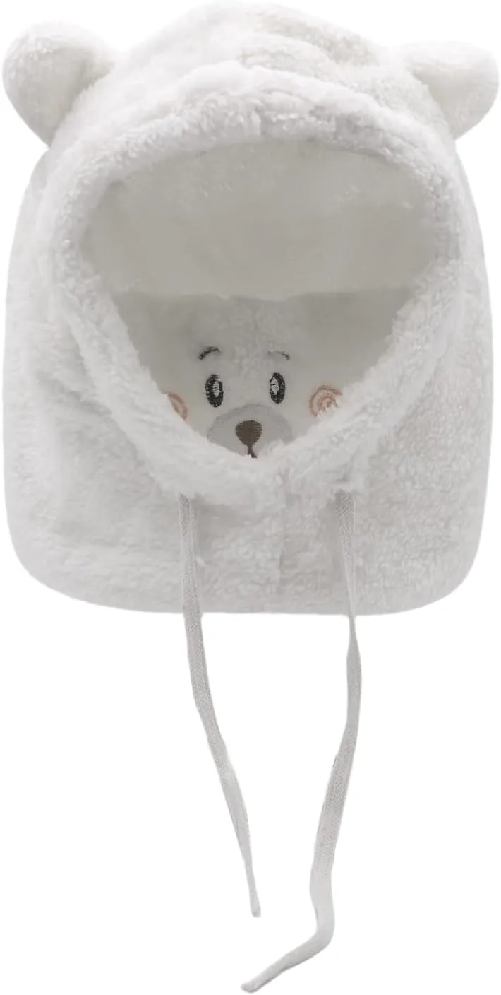 ANKOMINA Winter Cute Bear Ear Warm Hat Women Plush Earflap Beanie Hat Kids Girls Windproof Skull Cap