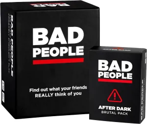 BAD PEOPLE Party Game   After Dark Expansion Set - Hilarious Adult Card Game for Fun Parties and Board Games Night with Your Group - Find Out What Your Friends Really Think of You