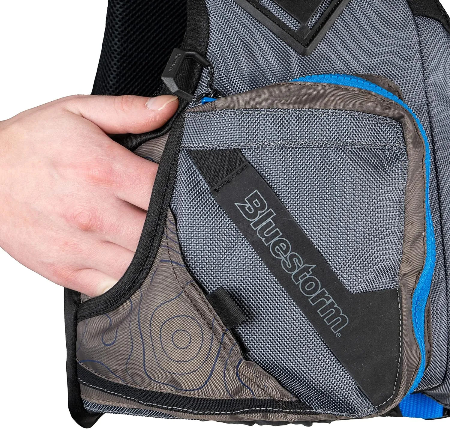 BLUESTORM Motive Kayak Life Jacket (PFD) | Fully Adjustable | Lined Pockets | US Coast Guard Approved | for Kayaking, Paddling, Fishing and More