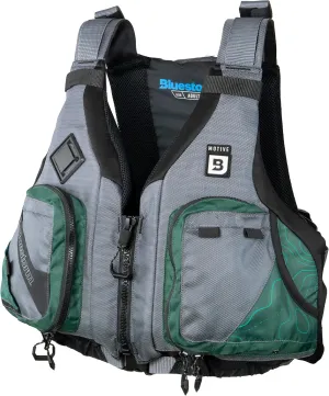 BLUESTORM Motive Kayak Life Jacket (PFD) | Fully Adjustable | Lined Pockets | US Coast Guard Approved | for Kayaking, Paddling, Fishing and More