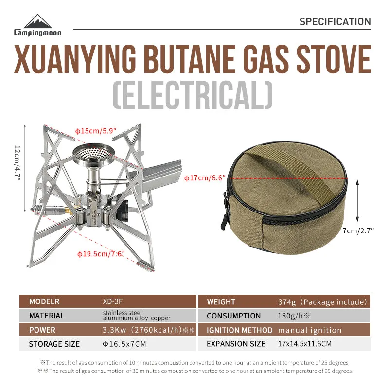 CampingMoon Butane Stove XD-3F