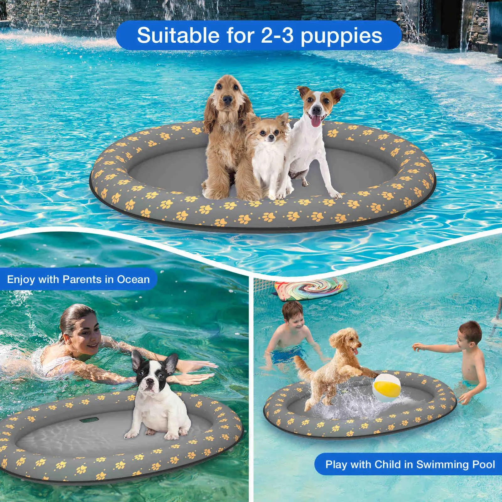 Dog Float Raft - Inflatable Dog Swimming Float for Summer, 1 Pack