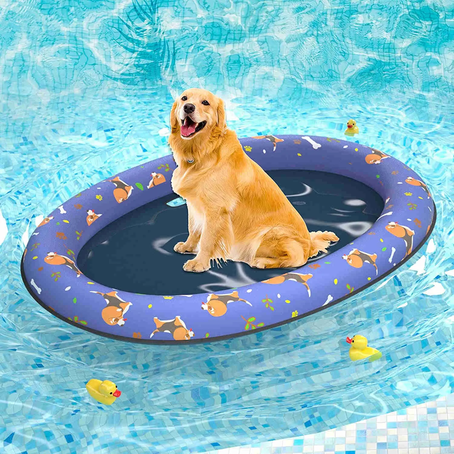 Dog Float Raft - Inflatable Dog Swimming Float for Summer, 1 Pack