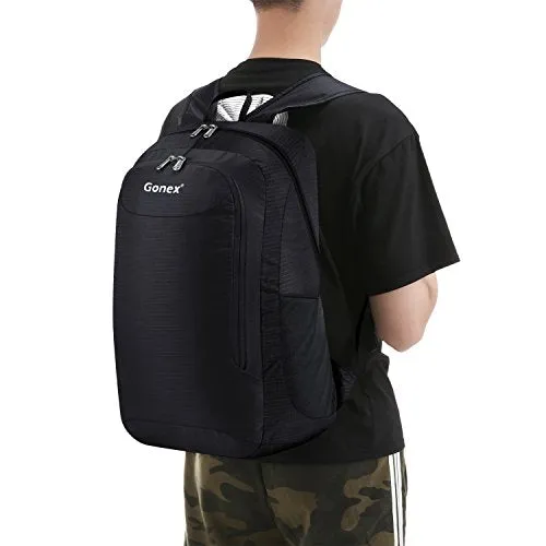 Gonex 28L Lightweight Packable Backpack Handy Travel Hiking Daypack(Black)