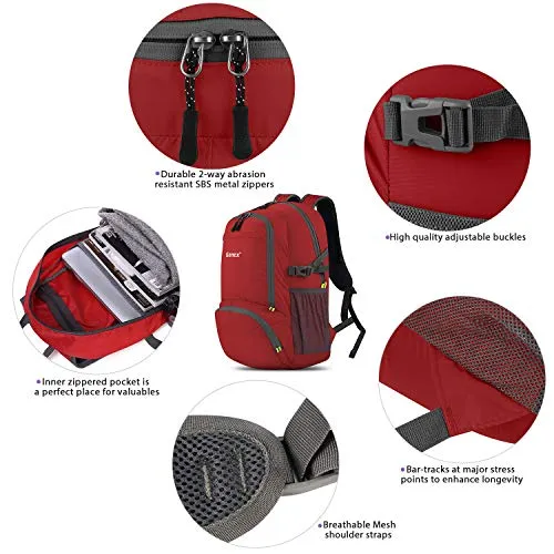 Gonex 30L Lightweight Packable Backpack Handy Travel Daypack