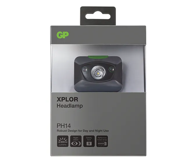 GP XPLOR Headlamp PH14 with Red LED Night Vision