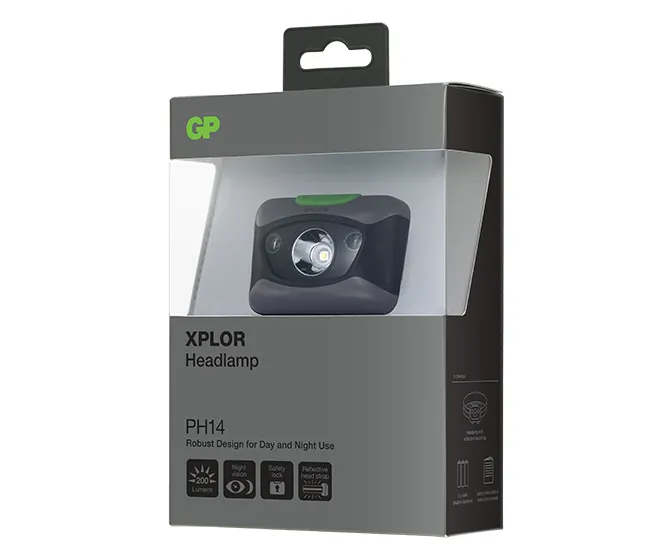 GP XPLOR Headlamp PH14 with Red LED Night Vision