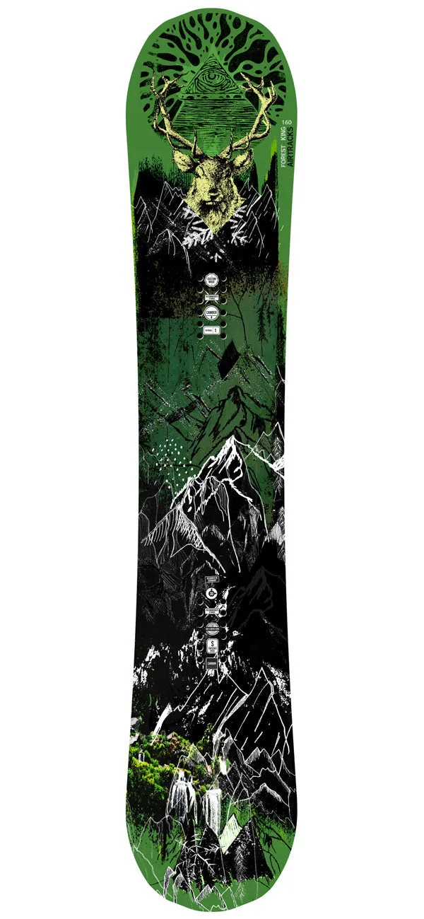 Herren Snowboard Forest King Carbon Hybrid Rocker Setprodukt