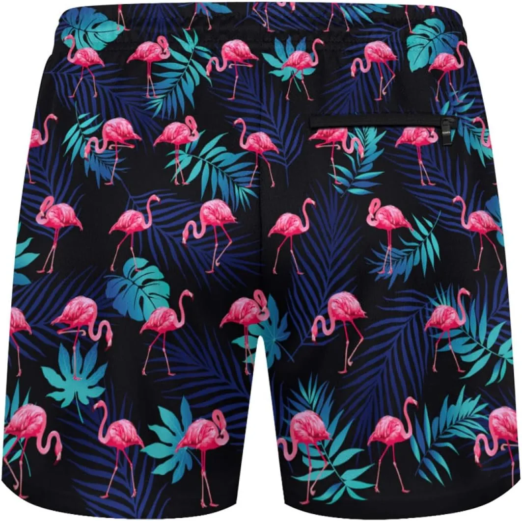 KSLIDS Mens Swim Trunks with Compression Liner 2-in-1 Swimming Shorts 5 inch Inseam Quick Dry Beach Board Shorts