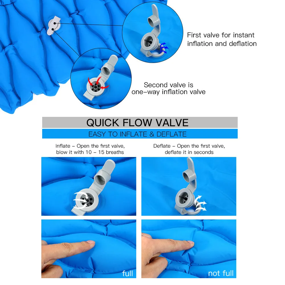 Light Inflatable Sleeping Mattress with a Bag