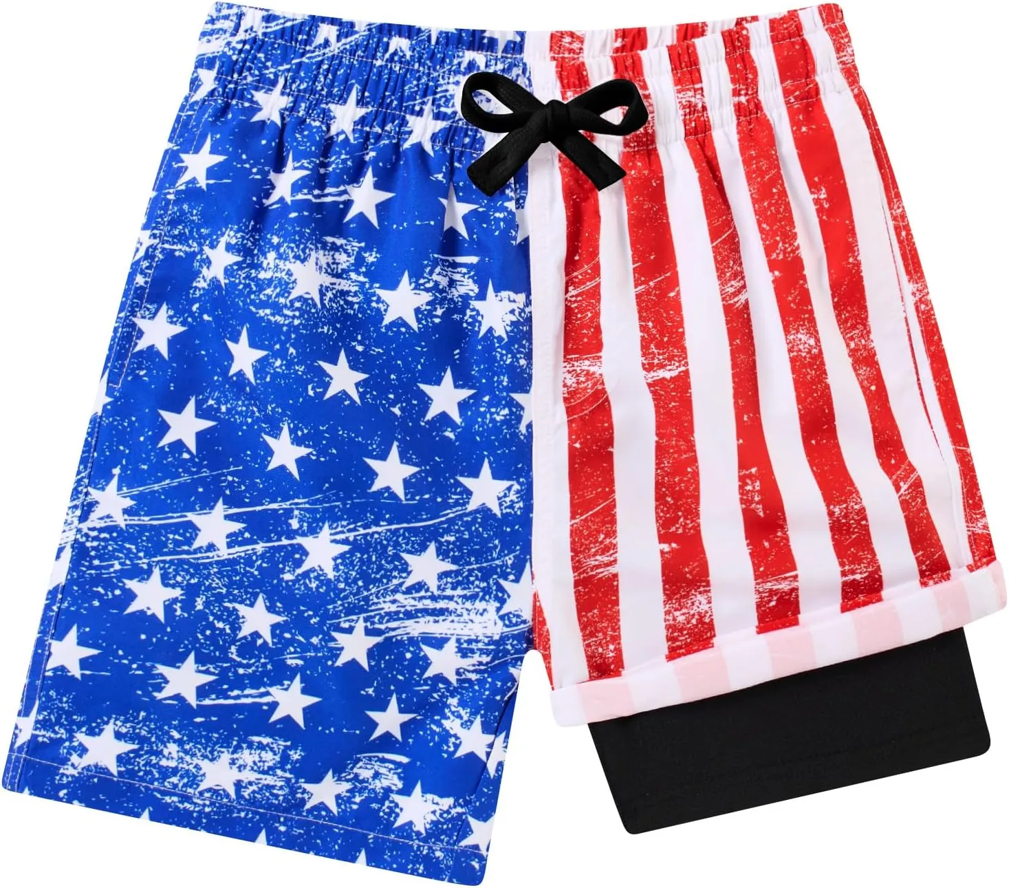 Lovekider 5-16 Years Boys Swim Trunks with Compression Liner Waterproof Quick Dry Swimwear Bathing Suits