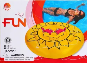 New in box! Large 6 Foot Diameter Inflatable Jilong Sun Island Raft Floaty, big enough for 2 adults with mooring ropes! 352 Lb weight Capacity!