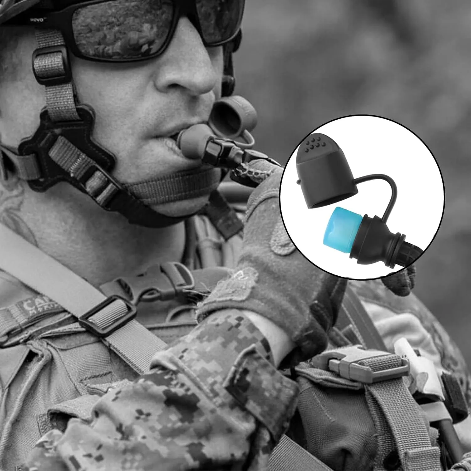 PETAC GEAR 1.5L / 3L Tactical Hydration PackMolle Carrier Pouch for 50 oz /100 oz Hydration Bladder Daypack Water Backpack.