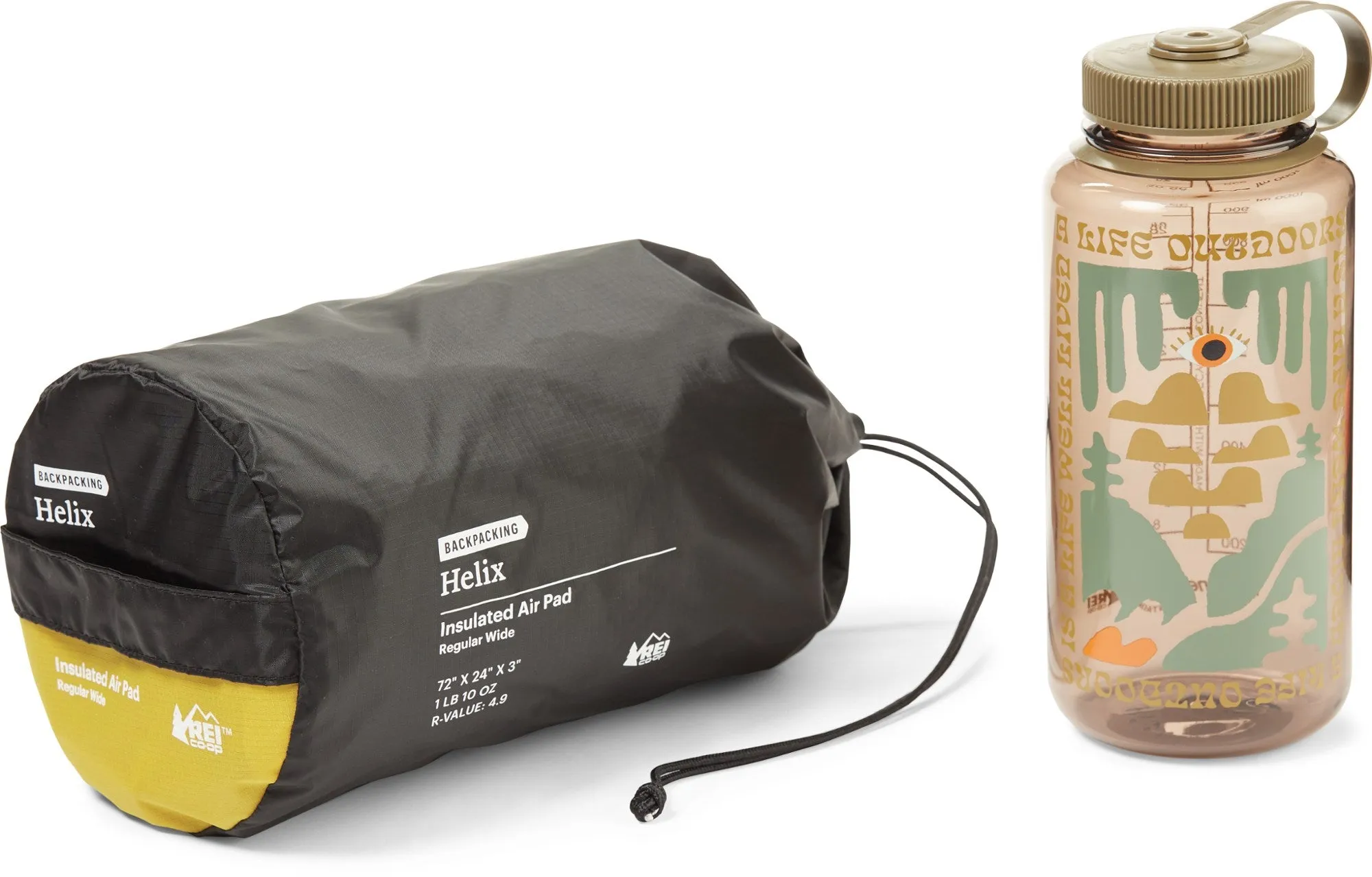 REI Co-op Helix Insulated Air Sleeping Pad LONG WIDE 4.9 R