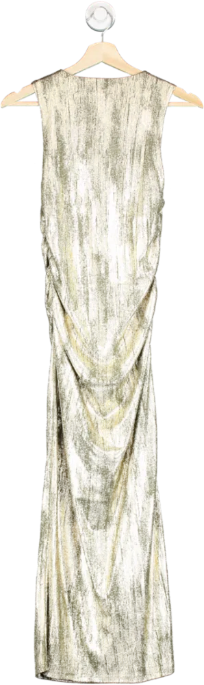 River Island  Light Gold Maxi Dress UK 6