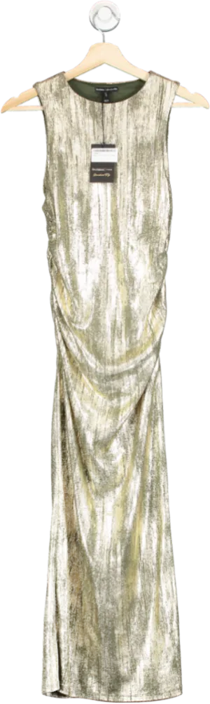 River Island  Light Gold Maxi Dress UK 6