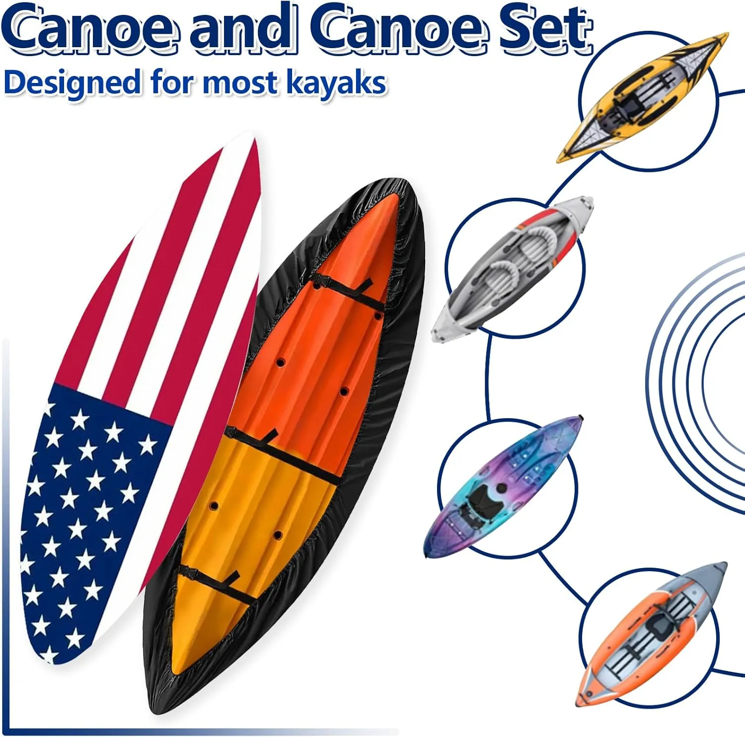 Scratch-Resistant Foldable Kayak Cover Accessories/Canoe Cover, Waterproof & Dustproof Outdoor/Indoor Storage & UV Protection SUP Paddle Boards Cover.