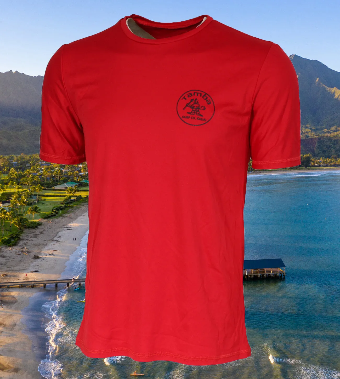 Stamp UV Short Sleeve Shirt - Red