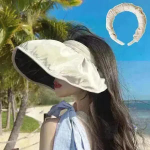 Summer Shell Hat FPF50 Empty-top Hat Women's Cycling Sun Protection UV Face Covering Sunhat Outdoor