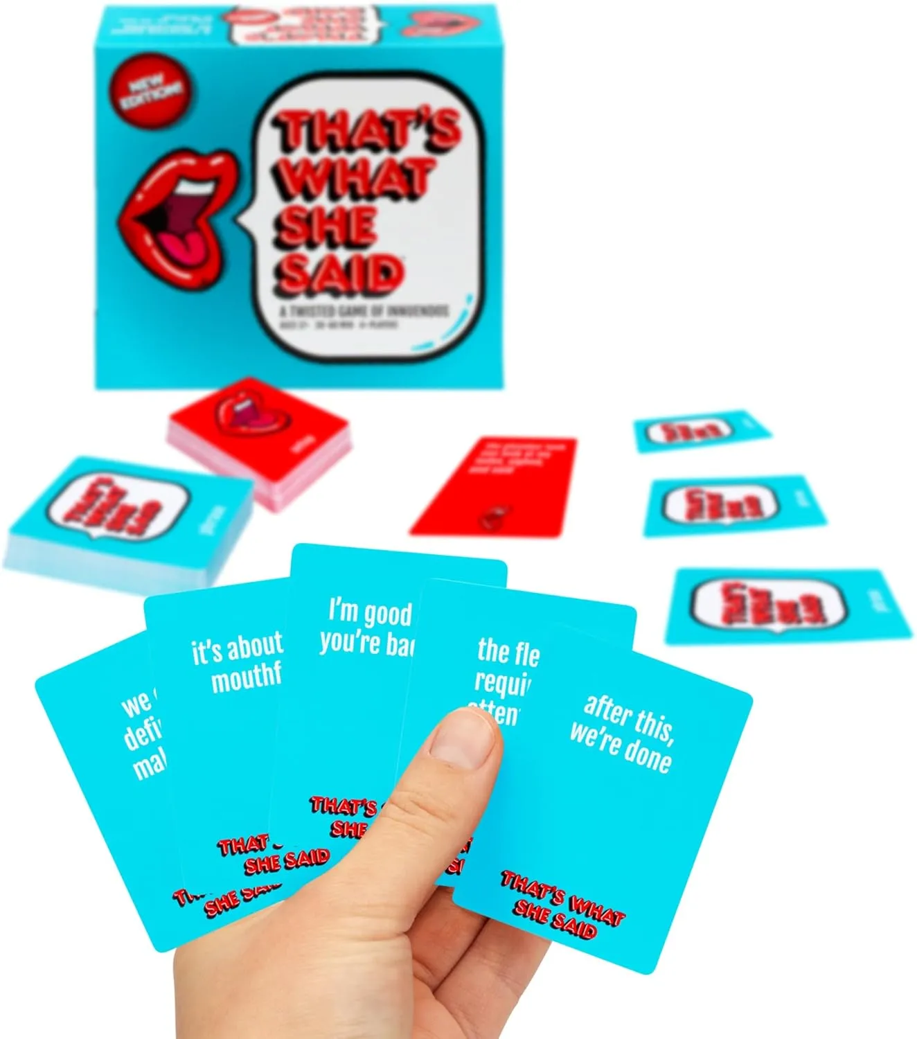 That's What She Said - Second Edition Match All New Wacky Setup Cards with New Funny Phrase Cards to See Who Has The Dirtiest Sense of Humor, Ages 17 , 4  Players