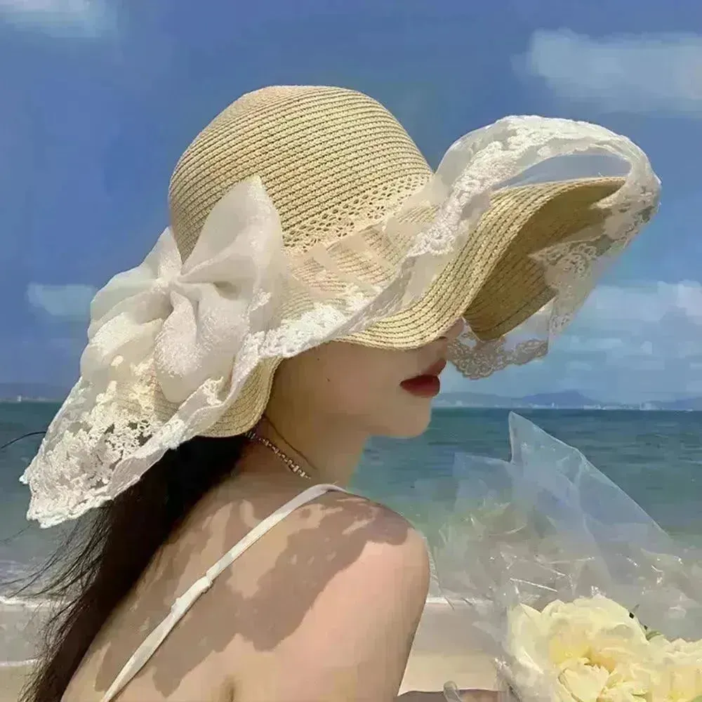 Women's Summer Bowknot Sun Hat
