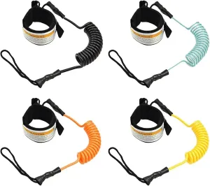 WYYHAA Premium Coiled SUP Leash, 5.2 ft Wrist Strap Surfboard Leash, Straight Surf Board Leg for Shortboard, Longboard, Paddleboard, Kayak