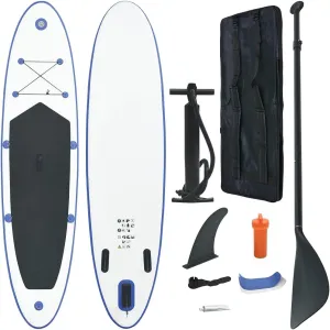 YAFF Stand Up Paddle Board Set SUP Surfboard Inflatable Blue and White (30.36lbs)