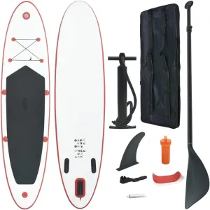 YAFF Stand Up Paddle Board Set SUP Surfboard Inflatable Red and White (30.36lbs)